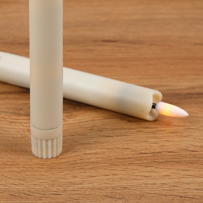 Set lumanari decorative, GS, 6 buc, 16cm, Crem, Plastic