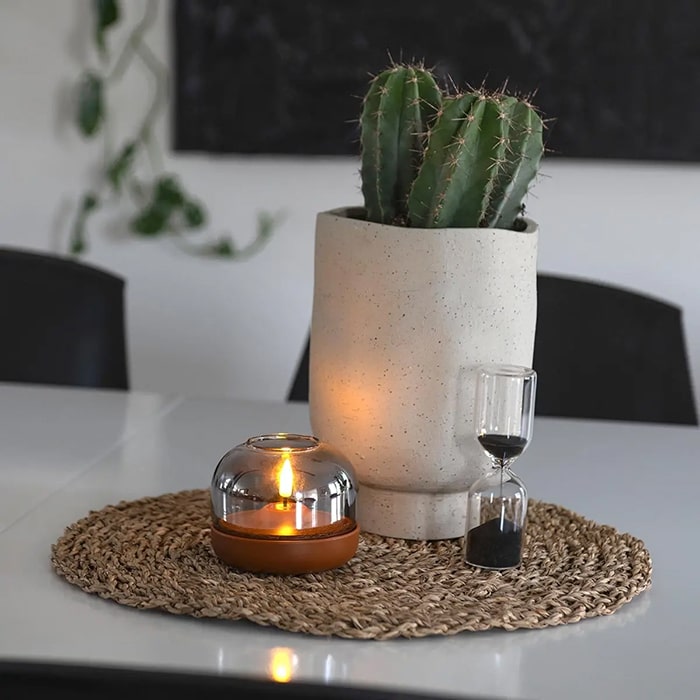 Декоративная свеча, GS, Светодиодные лампы, 10см, Серый, Пластик