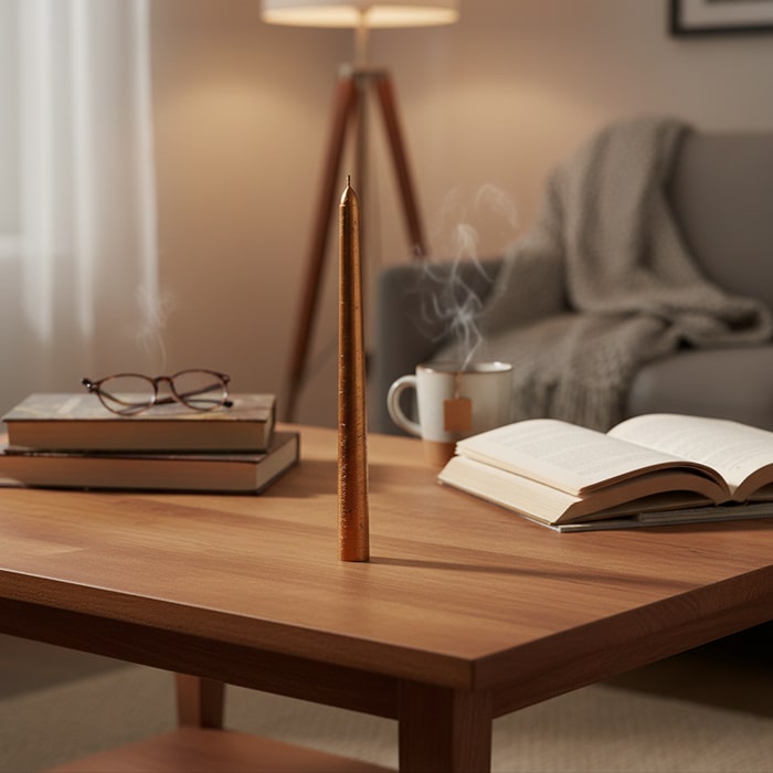 Set lumanari, GS, 4 buc, 25cm, Cupru, Parafina