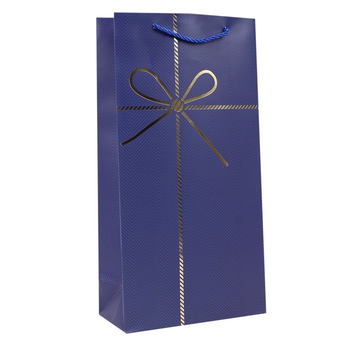 Punga cadou, GLOBAL CHRISTMAS, 36 cm, Diverse Culori, Pentru Vin, Hartie