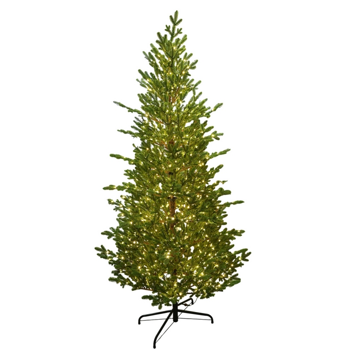 Brad de craciun, GLOBAL CHRISTMAS, Verde, 230 cm, PE, Becuri LED