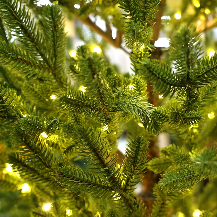 Brad de craciun, GLOBAL CHRISTMAS, Verde, 230 cm, PE, Becuri LED