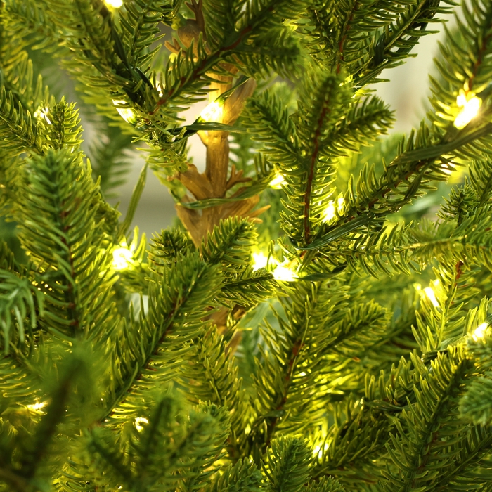 Brad de craciun, GLOBAL CHRISTMAS, Verde, 230 cm, PE, Becuri LED