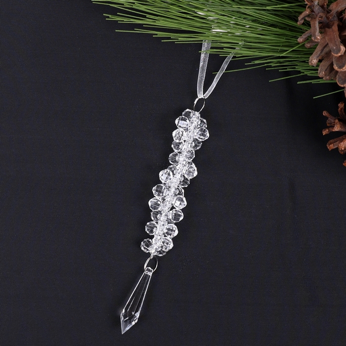 Decoratiune craciun, GLOBAL CHRISTMAS, 18cm, Transparent, Acril