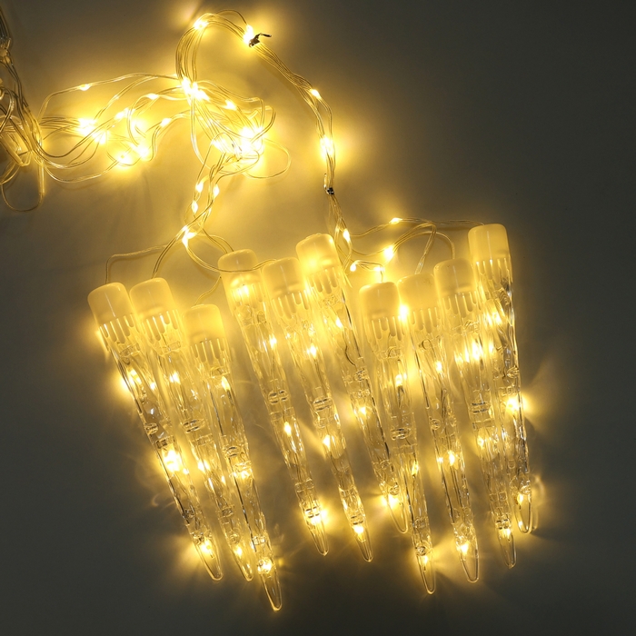 Instalatie luminoasa turturi, GLOBAL CHRISTMAS, 40 becuri LED, 3 m, Alb, 220/240 V, Transparent, Lumina Calda