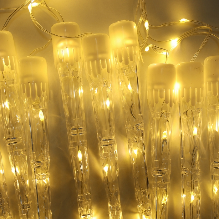 Instalatie luminoasa turturi, GLOBAL CHRISTMAS, 40 becuri LED, 3 m, Alb, 220/240 V, Transparent, Lumina Calda