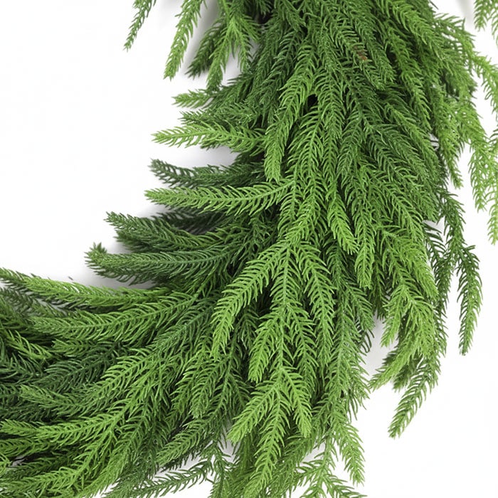 Coronita de craciun, GLOBAL CHRISTMAS, 60cm, Verde, PE