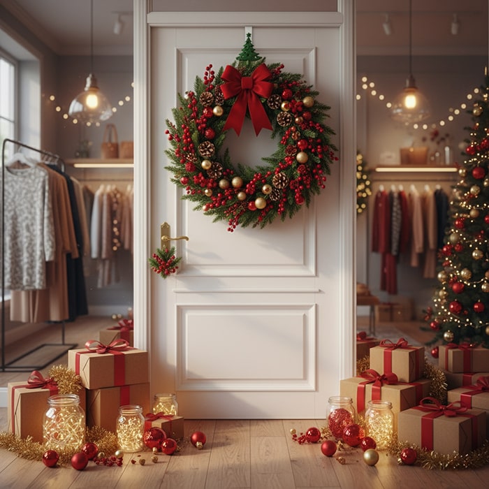 ΠΠ΅ΡΠΆΠ°ΡΠ΅Π»Ρ Π΄Π»Ρ ΡΠΎΠΆΠ΄Π΅ΡΡΠ²Π΅Π½ΡΠΊΠΎΠ³ΠΎ Π²Π΅Π½ΠΊΠ°, GLOBAL CHRISTMAS, 40x10 ΡΠΌ, ΠΠ΅Π»ΡΠΉ/ΠΠ΅Π»Π΅Π½ΡΠΉ, ΠΠ΅ΡΠ°Π»Π»