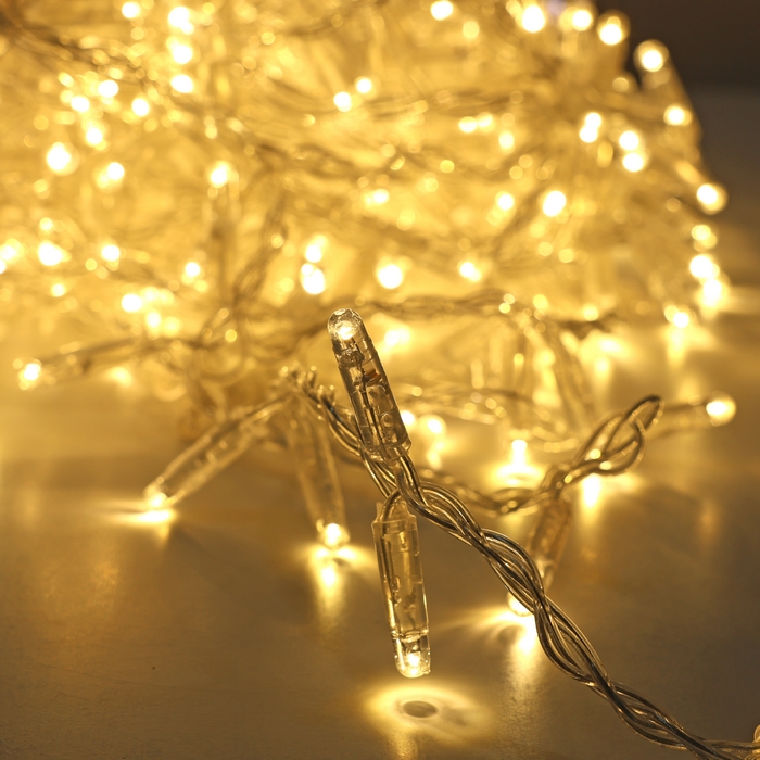 Christmas lighst curtain, GLOBAL CHRISTMAS, 450 bulbs LED, 3x3m, Warm White, 220/240 V, Transparent