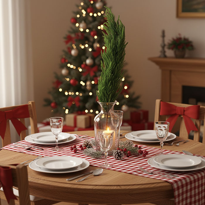 Ghirlanda decorativa, GLOBAL CHRISTMAS, 120cm, Verde, PE
