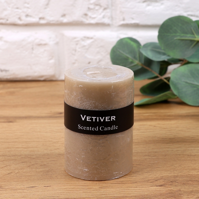 Decorative candle, GS, 10 cm, Cream, Paraffin