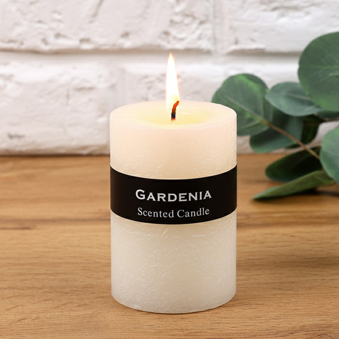 Decorative candle, GS, 10 cm, White, Paraffin
