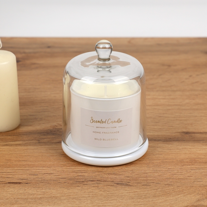 Scented candle, GS, 8.5x11 cm, Cream, With lid