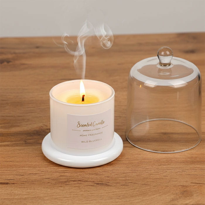 Scented candle, GS, 8.5x11 cm, Cream, With lid