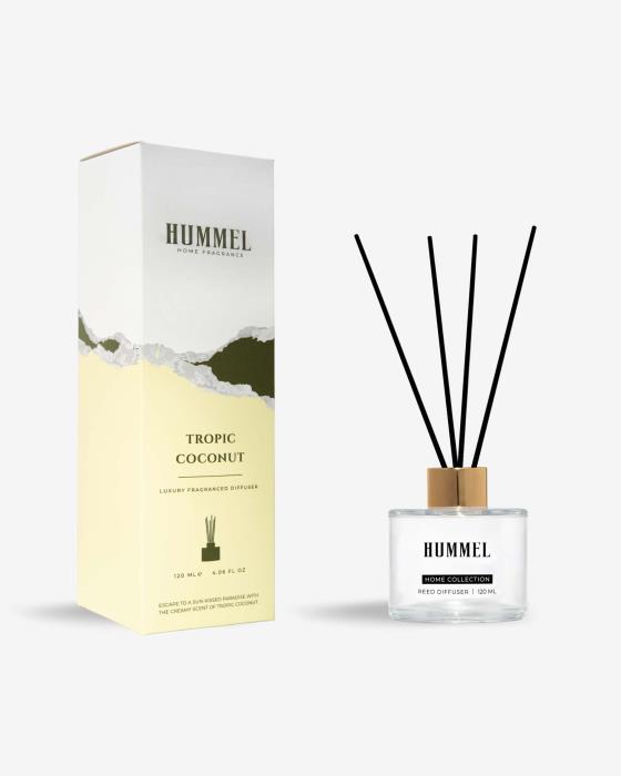 Reed diffuser, HUMMEL, 120ml, Soft Linen, with sticks