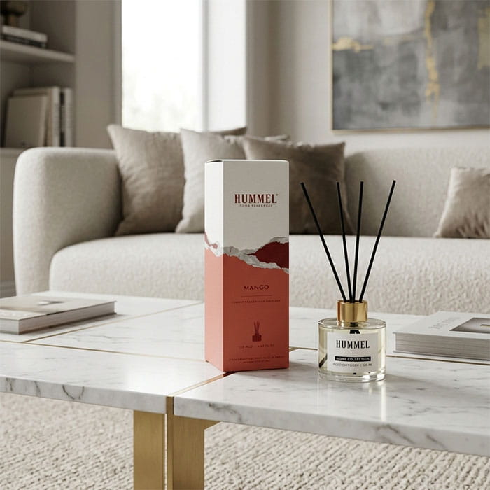 Odorizant camera, HUMMEL, 120ml, Mango, cu betisoare