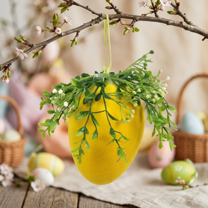 Figurina, GLOBAL EASTER, Ou, 15 cm, Multicolor, Polistiren, 10 cm