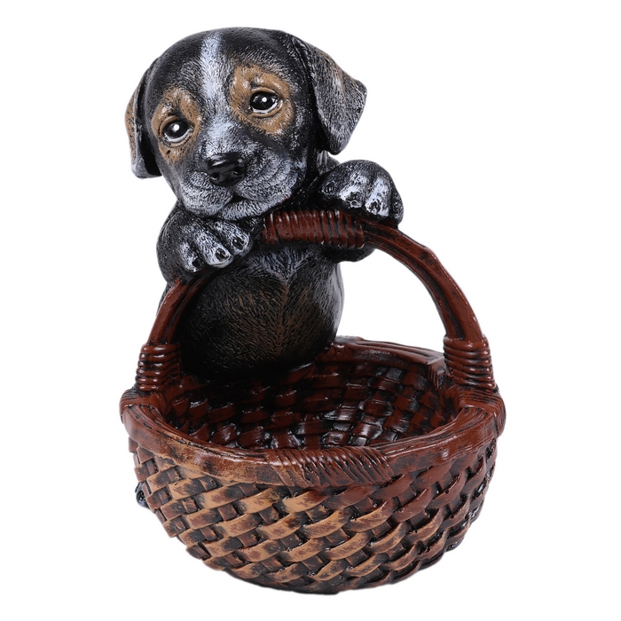 Figurina gradina caine cu ghiveci, ORIENS, Mix, Gips