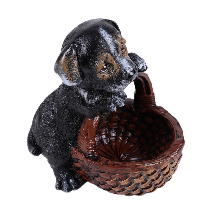 Figurina gradina caine cu ghiveci, ORIENS, Mix, Gips
