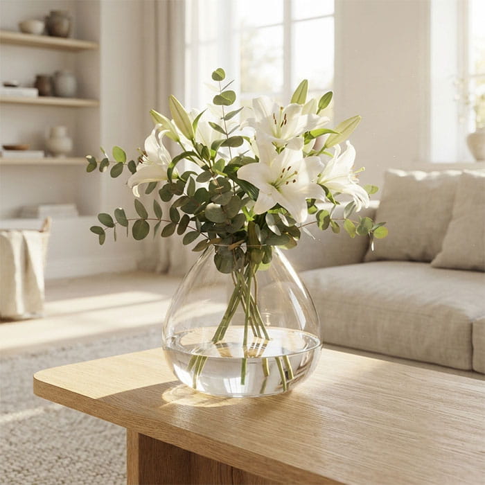 Vase, BOHEMIA, Glass, 18.5 cm, Transparent