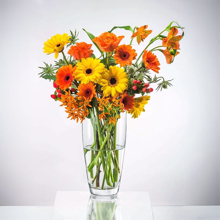 Vase, BOHEMIA, Glass, 25 cm, Transparent