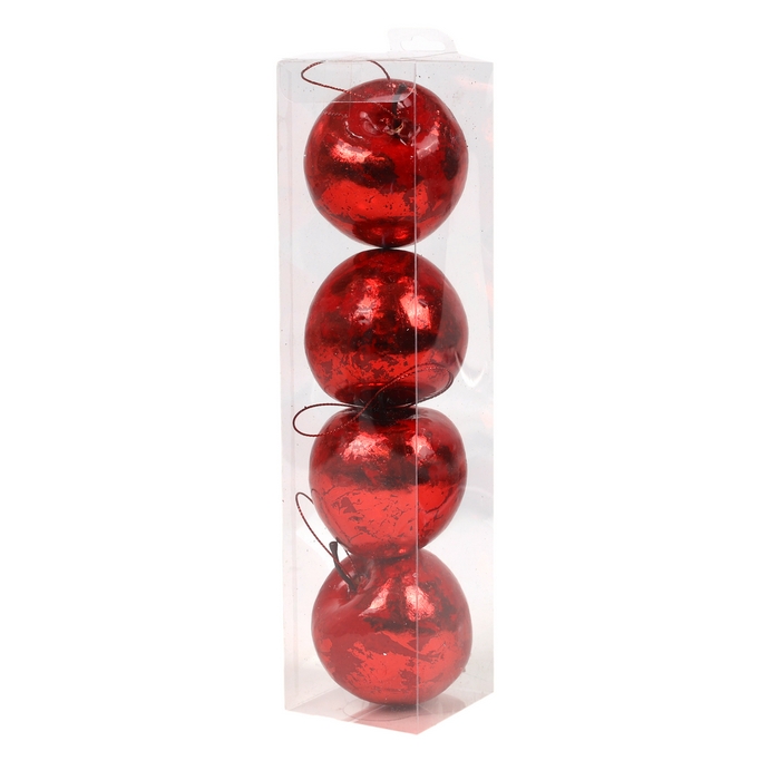 Set mere, GLOBAL AUTUMN, 4 buc, Rosu, 6 cm
