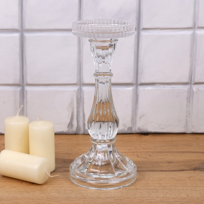 Candlestick, GS, Glass, Transparent, L