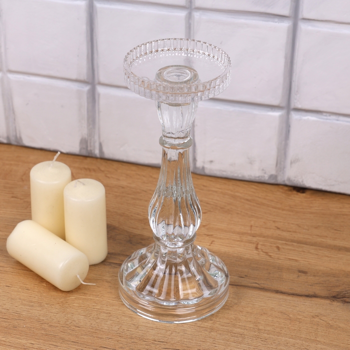 Candlestick, GS, Glass, Transparent, L