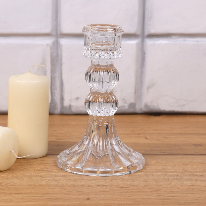 Candlestick, GS, Glass, Transparent, M