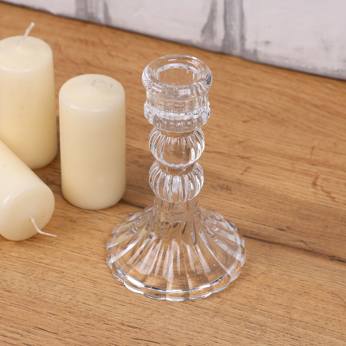 Candlestick, GS, Glass, Transparent, M