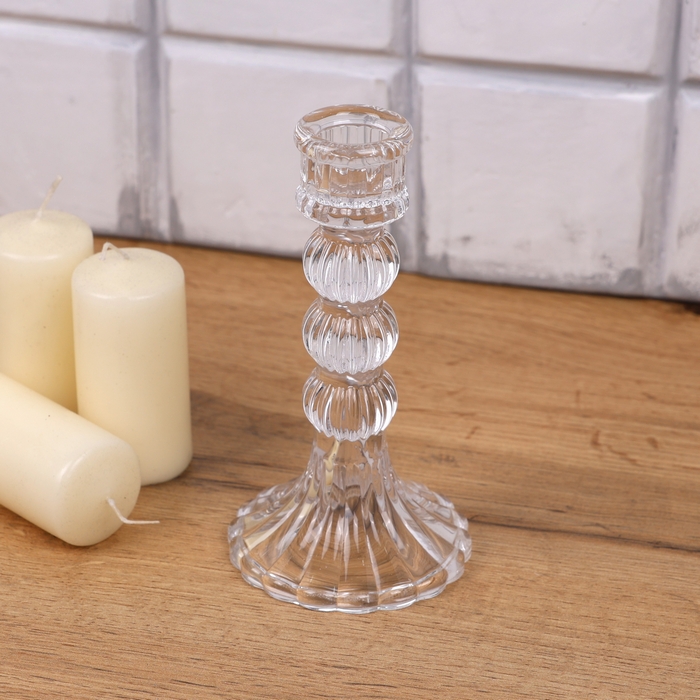 Candlestick, GS, Glass, Transparent, L