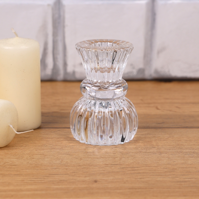 Candlestick, GS, Glass, Transparent