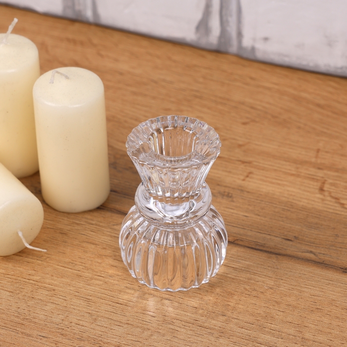 Candlestick, GS, Glass, Transparent