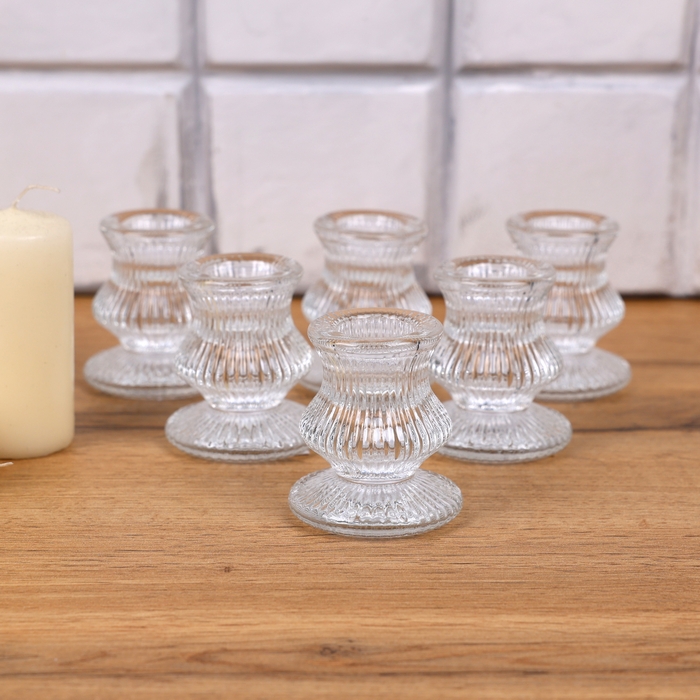 Candlestick, GS, Glass, Transparent