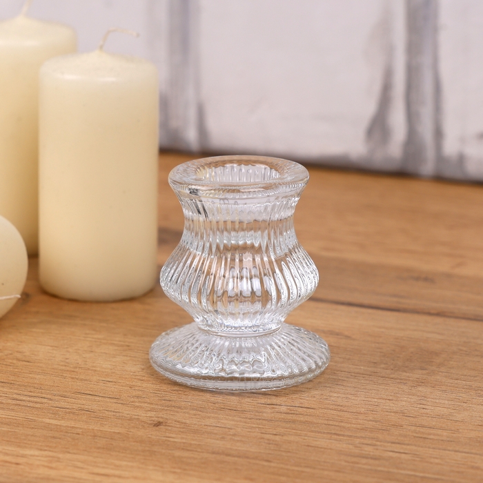Candlestick, GS, Glass, Transparent
