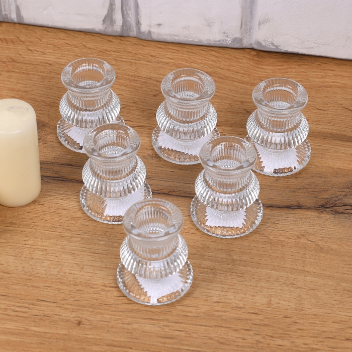 Candlestick, GS, Glass, Transparent