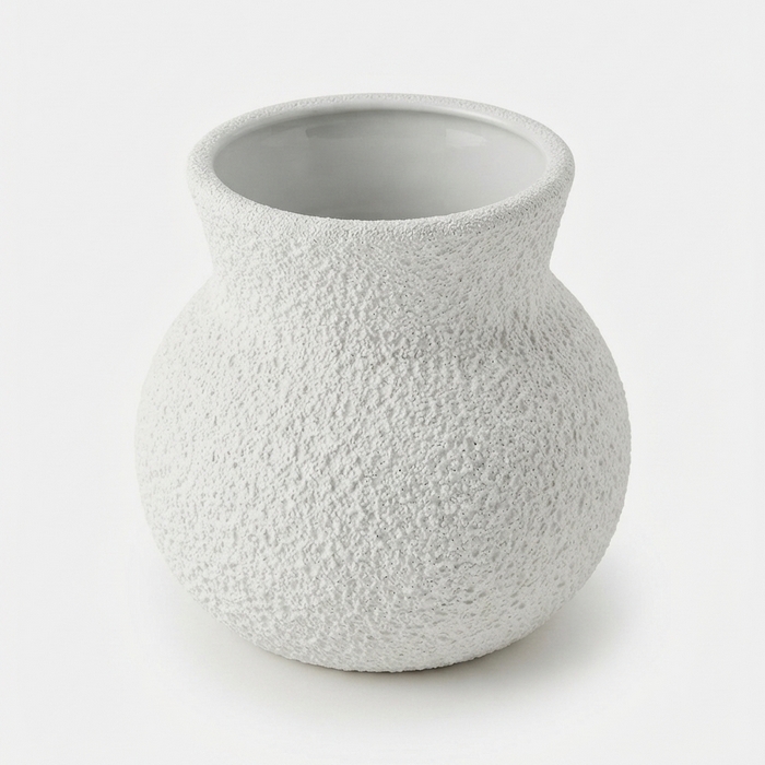 Vaza, GS, Ceramica, 19 cm, 17 cm, Alb