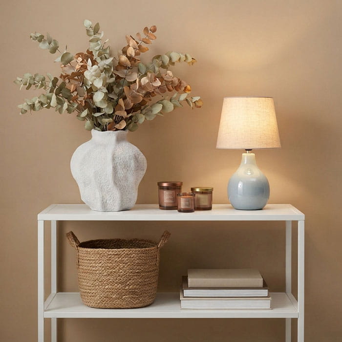 Vaza, GS, Ceramica, 16 cm, 6.5 cm, Alb