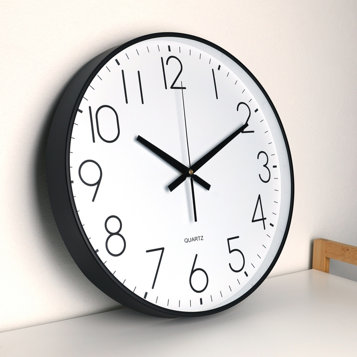 Ceas, GS, De perete, 40 cm, Plastic, Rotunda