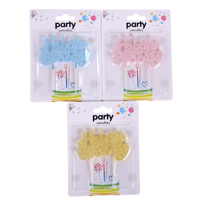 Свеча, Party, С Днем Рождения, Различные Цвета, Парафин