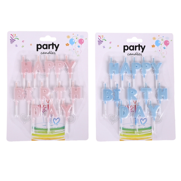 Юбилейная свеча, Party, С Днем Рождения, Различные Цвета, Парафин