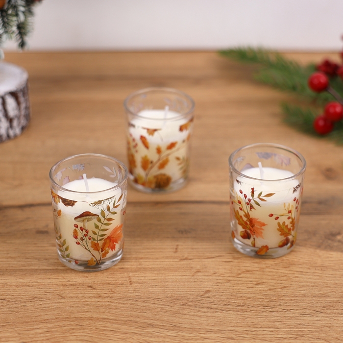 Set lumanari parfumate, GS, 3 buc, Autumn Bouqet, 5x6x3 cm