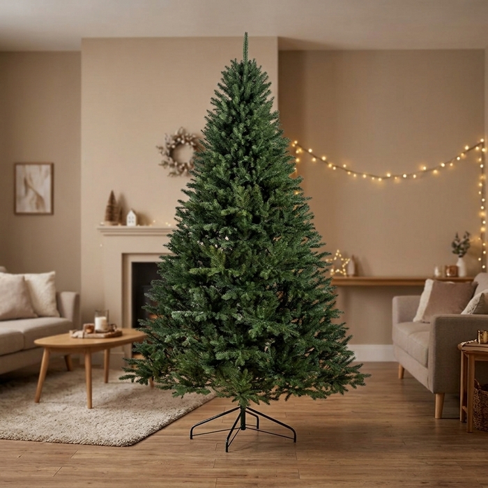 Brad de craciun, GLOBAL CHRISTMAS, ALPINE, Verde, 230 cm, PE