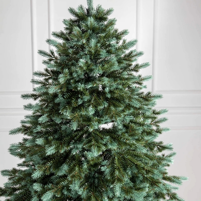 Brad de craciun, GLOBAL CHRISTMAS, Alaska, Verde/Albastru, 150 cm, PE