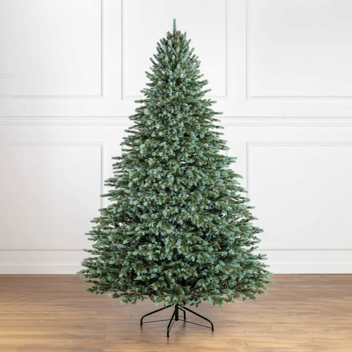 Brad de craciun, GLOBAL CHRISTMAS, Alaska, Verde/Albastru, 210 cm, PE