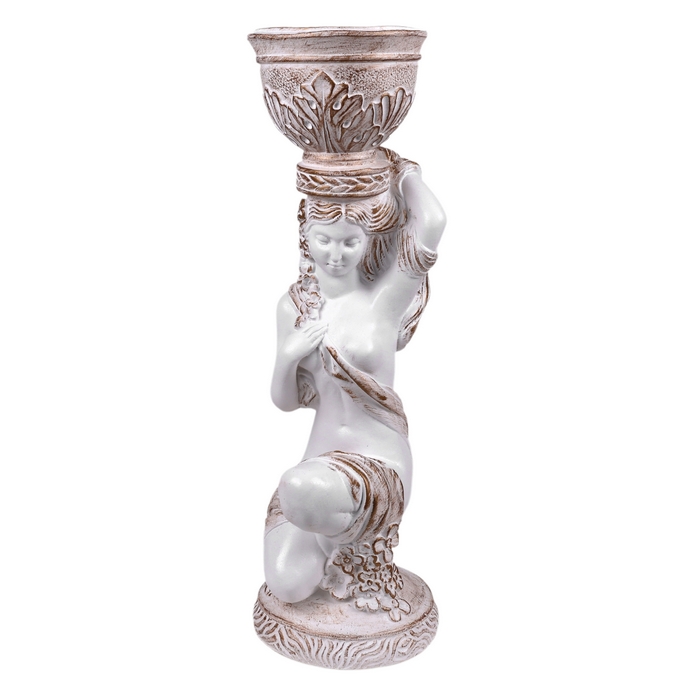Statueta, ORIENS, Afina, Alb/Auriu, Piatra, Gips