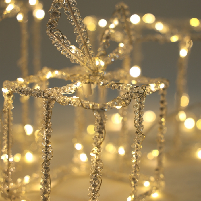 Декоративный набор в коробке, GLOBAL CHRISTMAS, Теплый Белый, 3 шт, 11cм, 14 cm, 17 cm