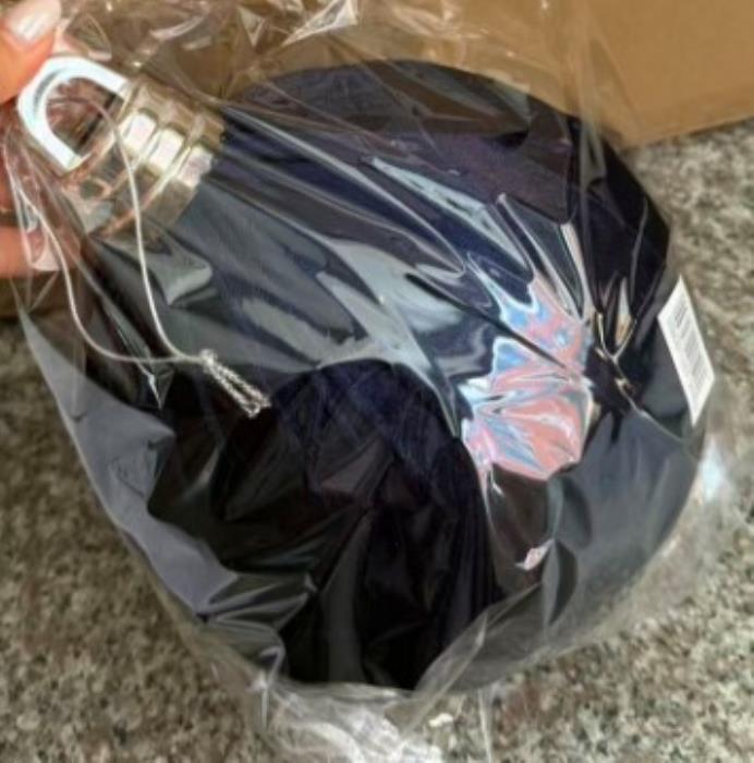 Christmas ball, GLOBAL CHRISTMAS, 25 cm, Blue, Glass