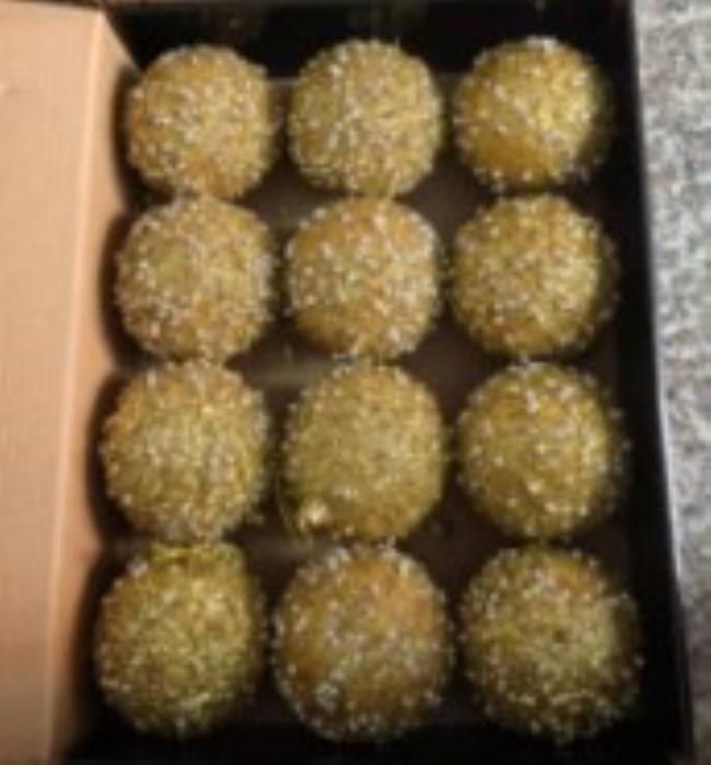 Set of christmas balls, GLOBAL CHRISTMAS, 12 pcs, 8 cm, Golden, Plastic