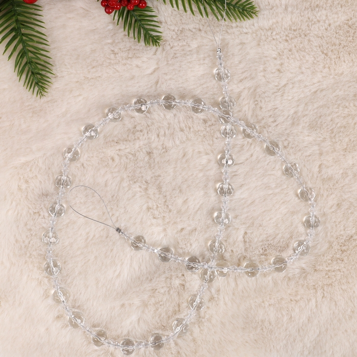 Декоративный гарланд из конусов, GLOBAL CHRISTMAS, Прозрачный, 100 cм, Пластик